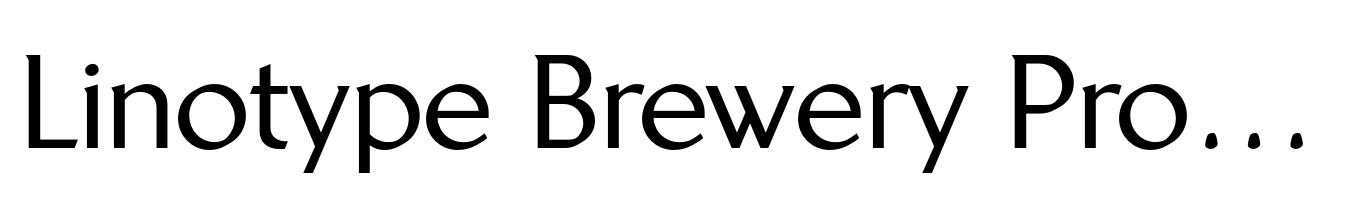 Linotype Brewery Pro Medium